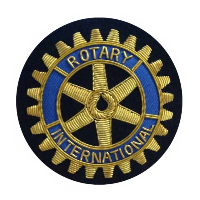 Hand Embroidered Heraldic Blazer Badge Crest With Gold & Silver Bullion Wire