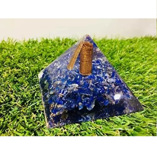 LAPIS LAZULI orgonite пирамиды для защиты от электромагнитного излучения с украшением в виде кристаллов/Organite Васту целостный Декор рейки ORGONE Исцеление Пирамида