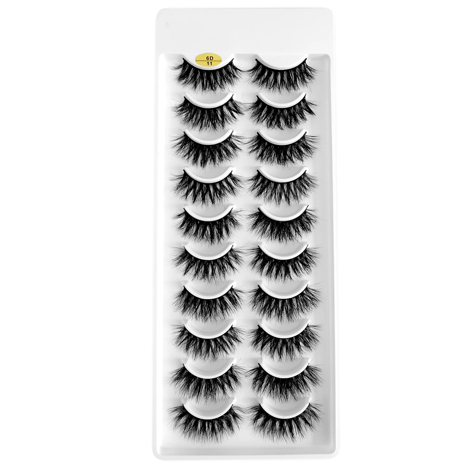 Wholesale Discount Price 10 Pairs Full Strip luxury Mink Lashes 100% Handmade  Natural 3d Fluffy Lashes Eyelashes