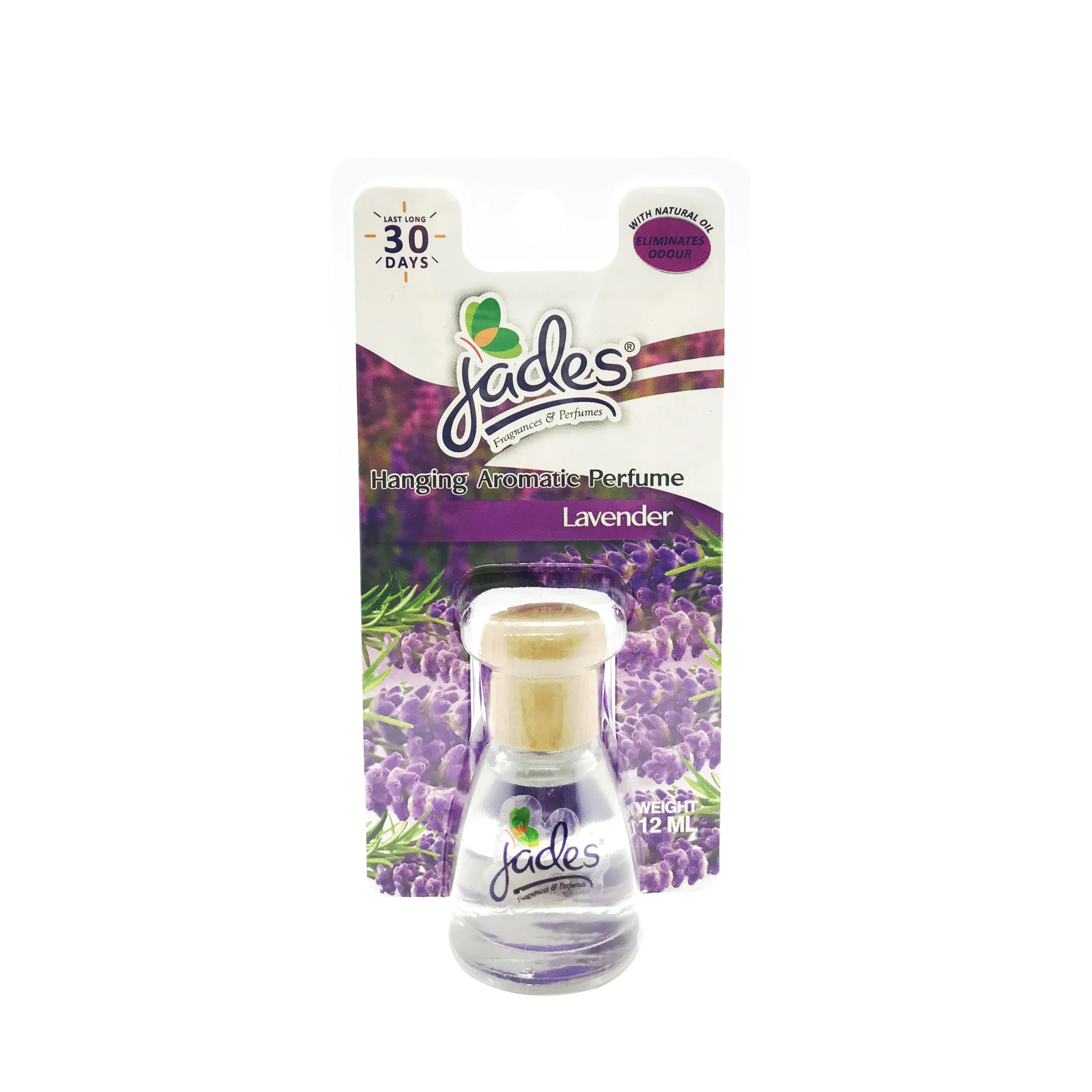 Car Air Freshener Hanging Aroma Perfume 12ml Jades - Lavender / Peach / Aqua Flora / Grapefruit / Lychee / Japanese Melon / Berr