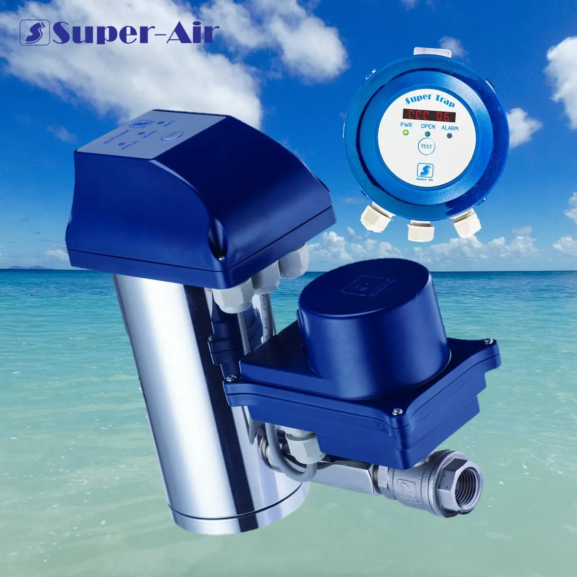 Impressive Motorized Ball Valve Type Zero Air Loss Auto Condensate Drain with Counter for High Pressure Air Compressor System