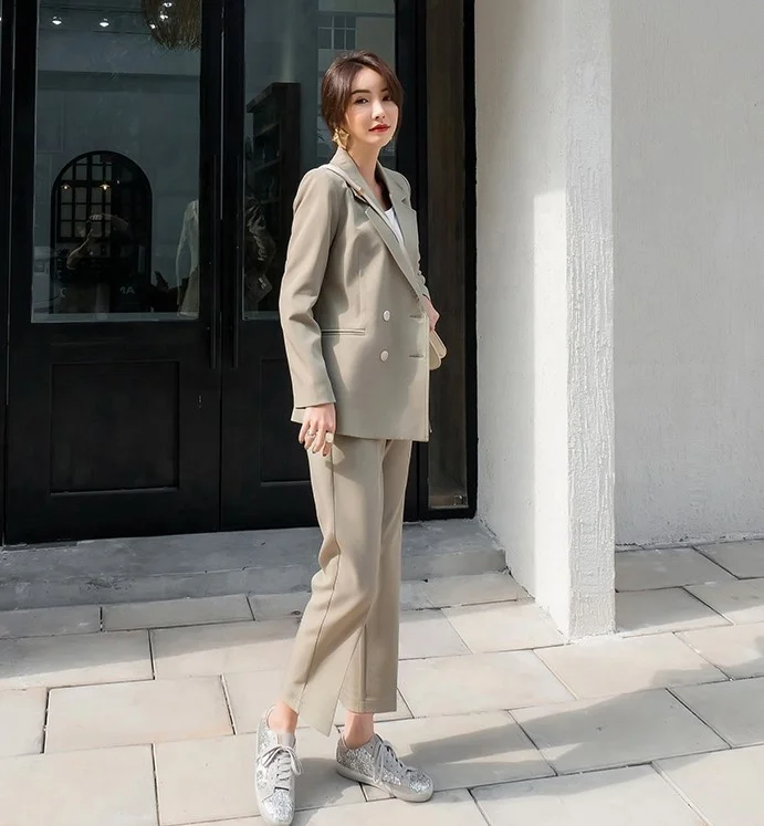 
2020 Wholesale Women Fashion Formal Suits Ladies Office Wear Business Matching Suits 