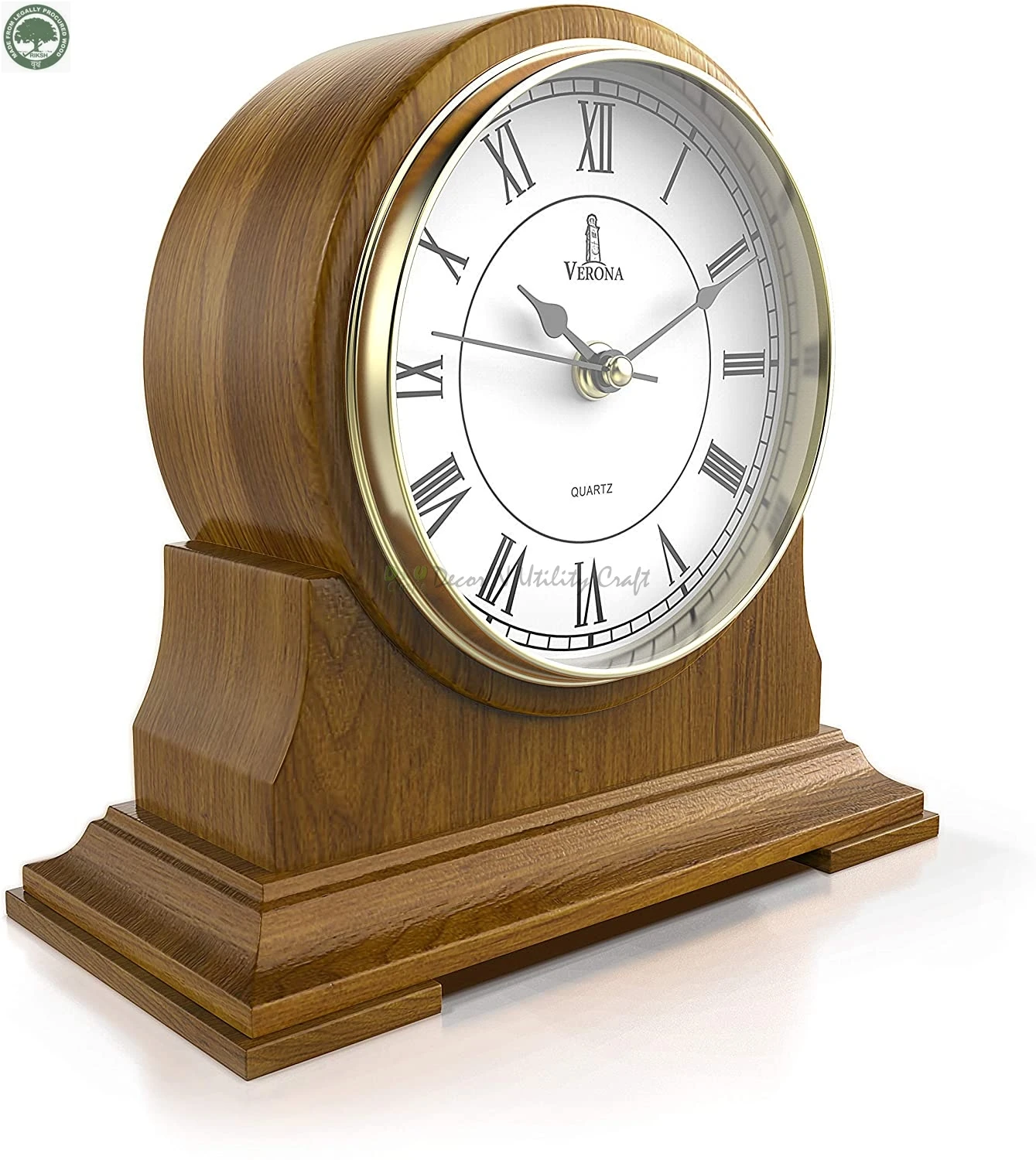 Premium Home Accessories Mantle Clock Antique Battery Operated Wood Non Chiming Grandfather Table Wooden Vintage Life Inc.