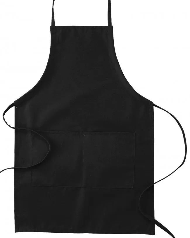 Bib Apron Unisex Black Bulk with 2 Roomy Pockets Machine Washable for Kitchen Crafting BBQ Drawing Women