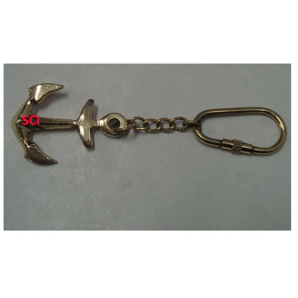 Luxury Brass Nautical Lantern Keychains for Hotel Room Key Rings
