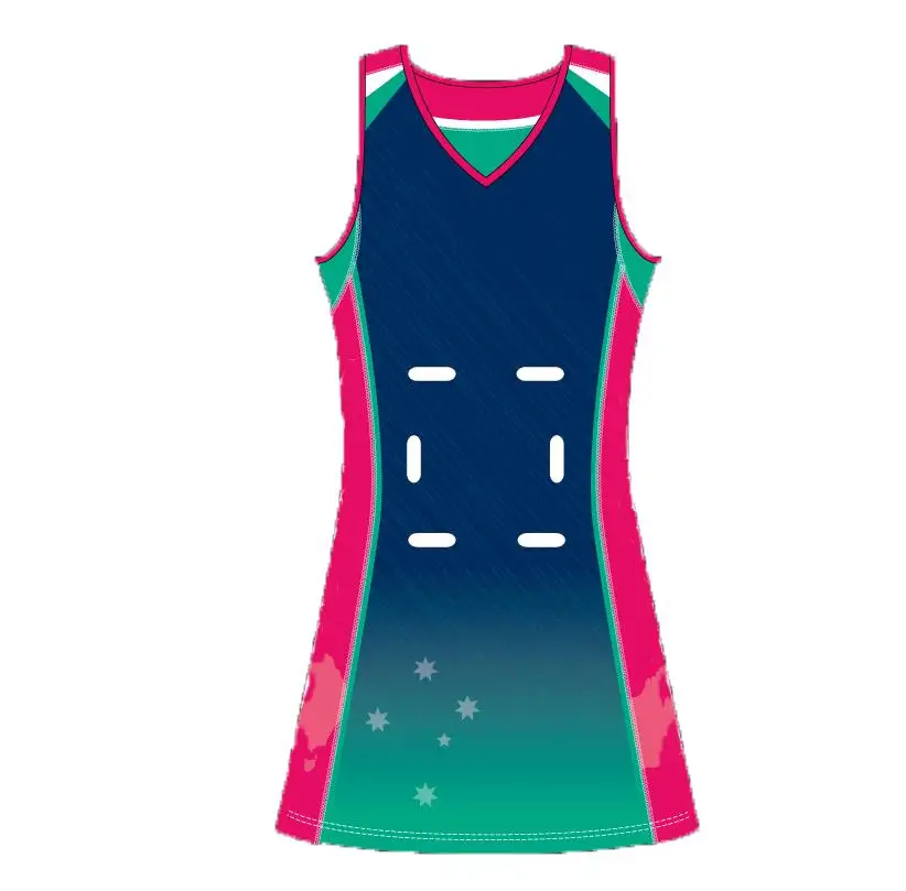 manufacturer custom sublimation Netball jersey uniforms design for female