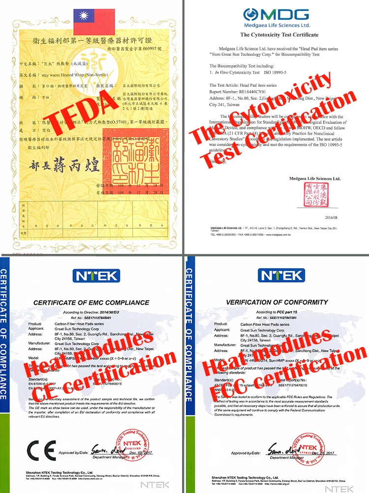 High Quality CE FCC certified 3.7V 5V 7.4V 12V Carbon Fiber Electric Heating Elements With Anti-Fire Cables For Jacket or Vest