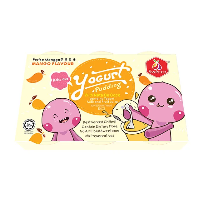 New Product Yogurt Cup Pudding Tropical Mango Flavored with Nata De Coco Instant [80g x 6