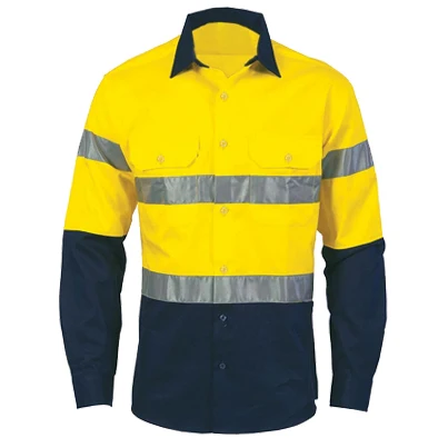 Long Sleeve Reflective Workwear Safety Shirt Work Suits Mechanical Workwear High Visibility Work Wear