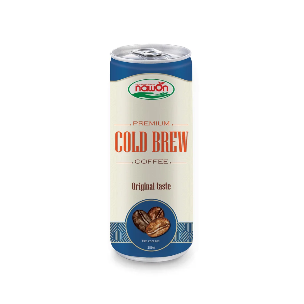 Instant Coffee 250ml NAWON Cold Brew Coffee Bottle Wholesale Price Vietnamese Beverage Manufacturer Coffee Packaging