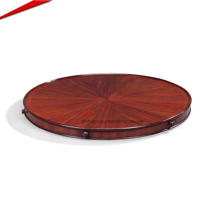 wooden eco friendly lazy susan cake turntable