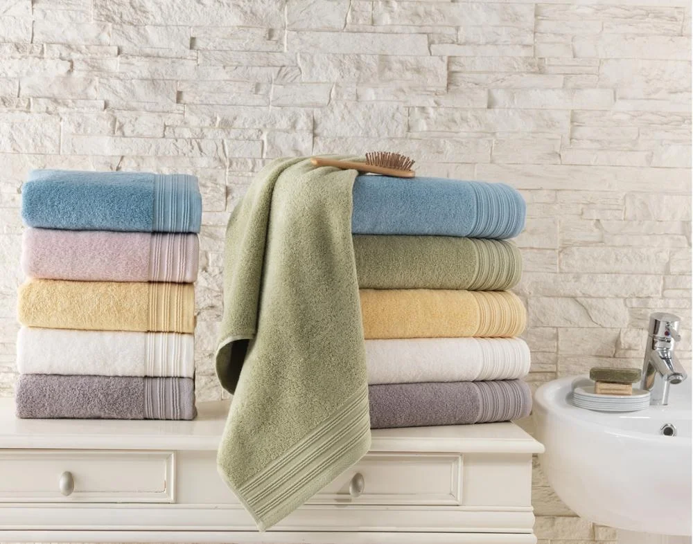 GOTS Certified Organic Cotton Bath Towels Custom Design Soft Absorbent Pure Natural Ecological Sustainable