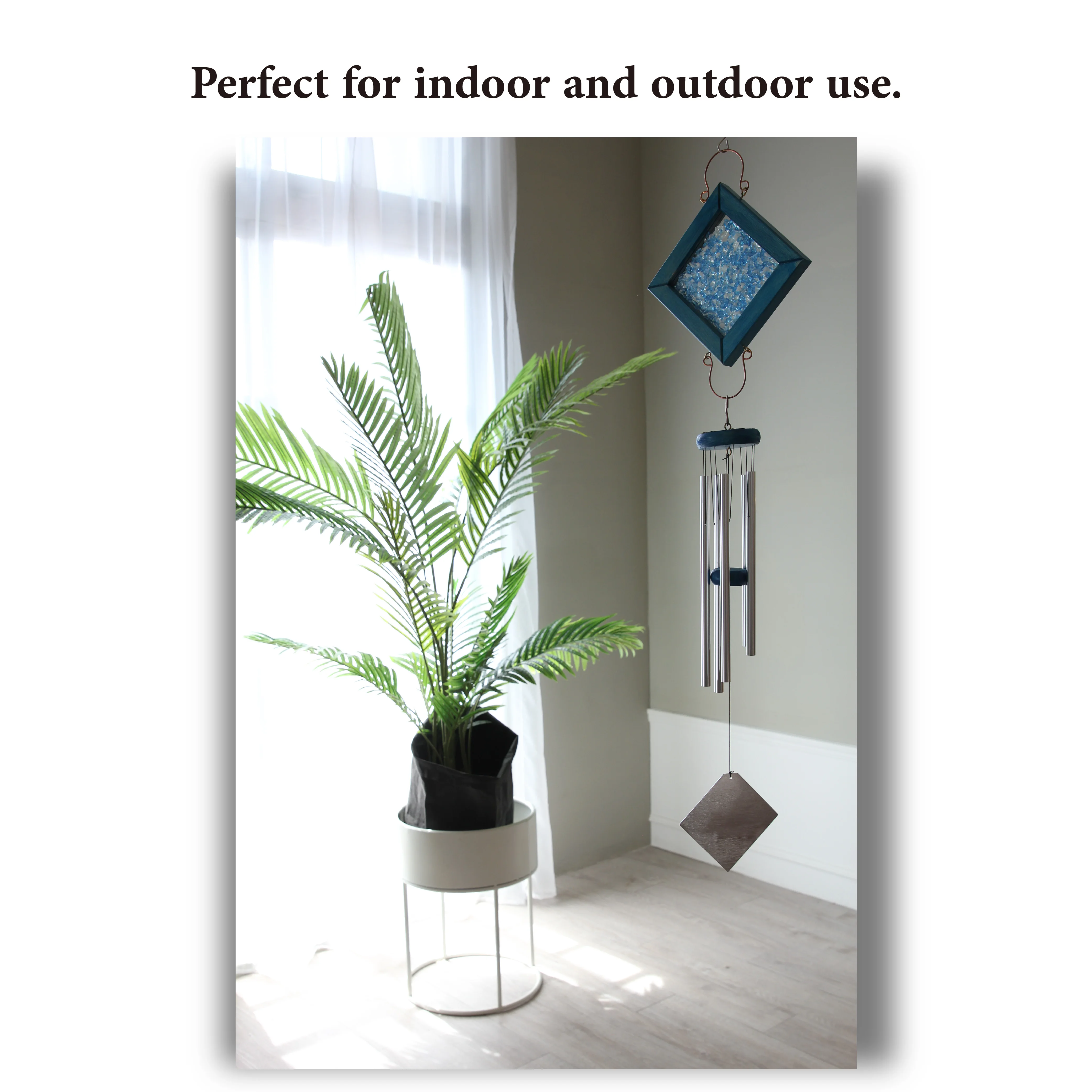 38IN Hand Tuned Indoor Design Crystal Metal Windchimes for Home Decoration