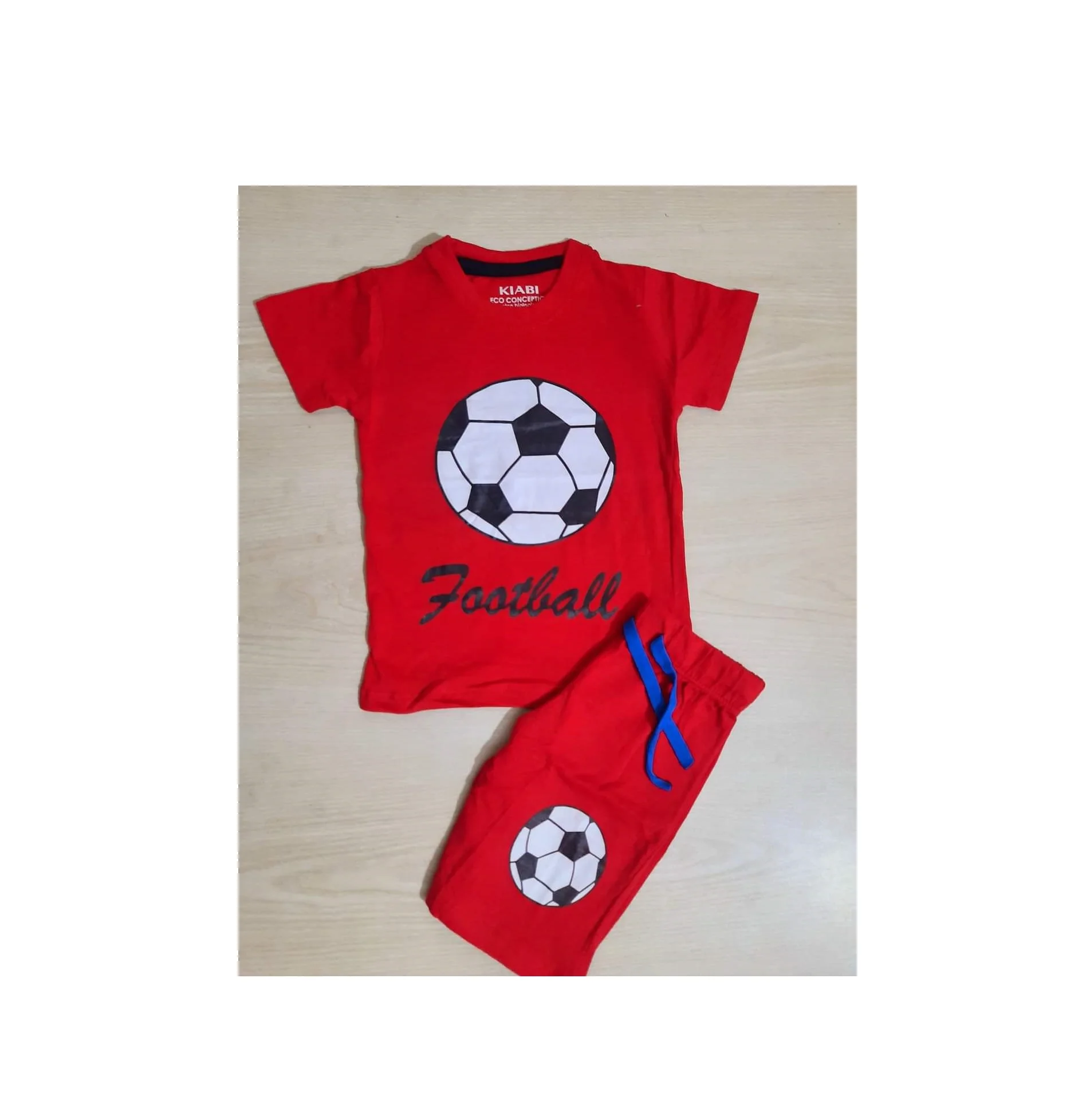 New Design High Quality Custom Printing T shirt And Short Pants 2pcs Set Kids Baby Boys Clothes From Bangladesh
