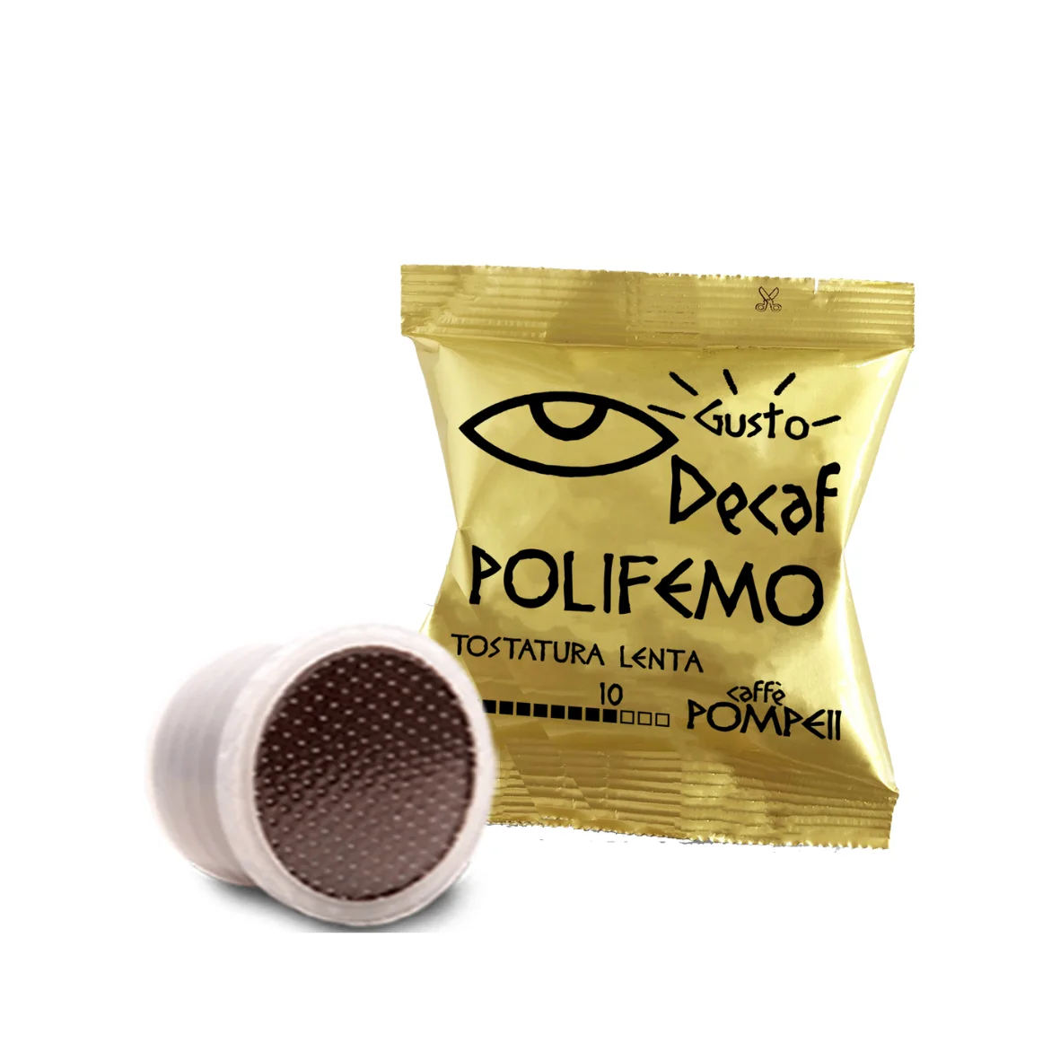 Сделано в Италии капсулы Dek EspressoPoint Caffe Помпеи полифемо 100 капсул