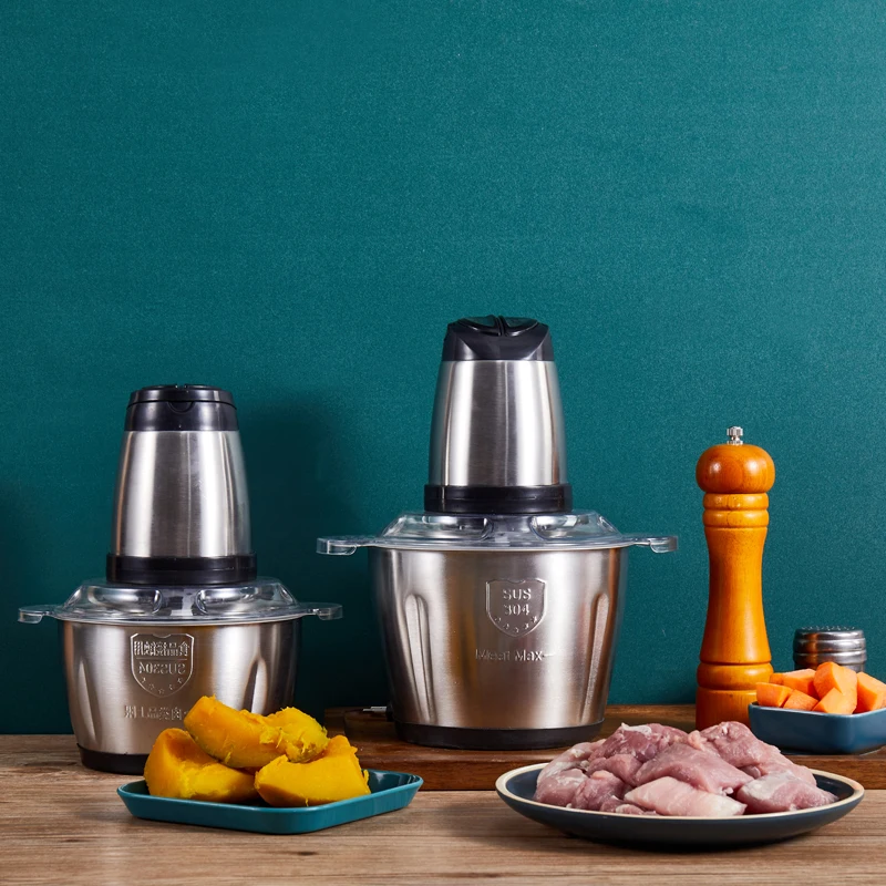 3l Chopper Electric Automatic Mincing Machine Stainless Steel Vegetable Fruit Meat Cutter Blender Food Processor Meat Grinder