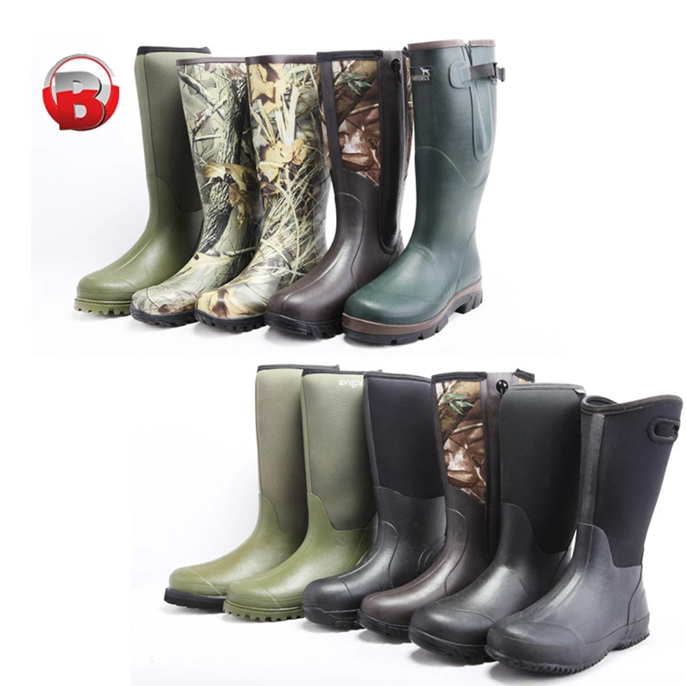 High Quality Custom Rubber Camo Neoprene Hunting Snake Boots