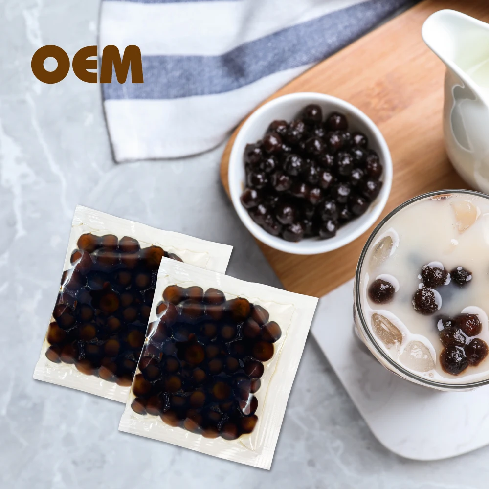 Taiwan Manufacturer Instant Bubble Tea Ingredients 30g Boba Pack