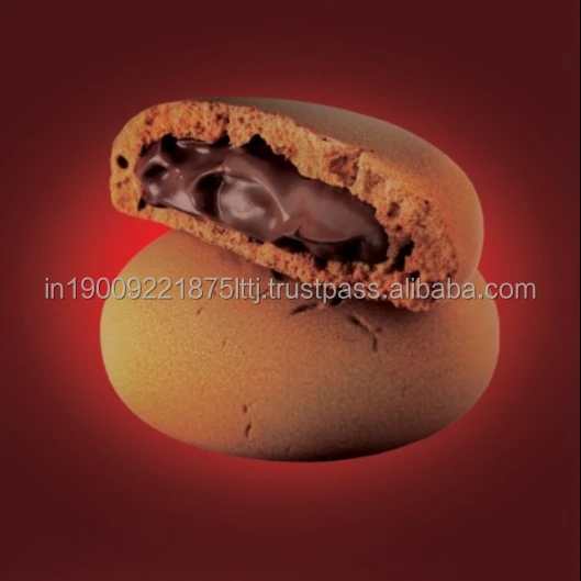 Chewy Dark Choco center filled Cookie at whole sale price 640gms/40 pieces with smooth creme pouch