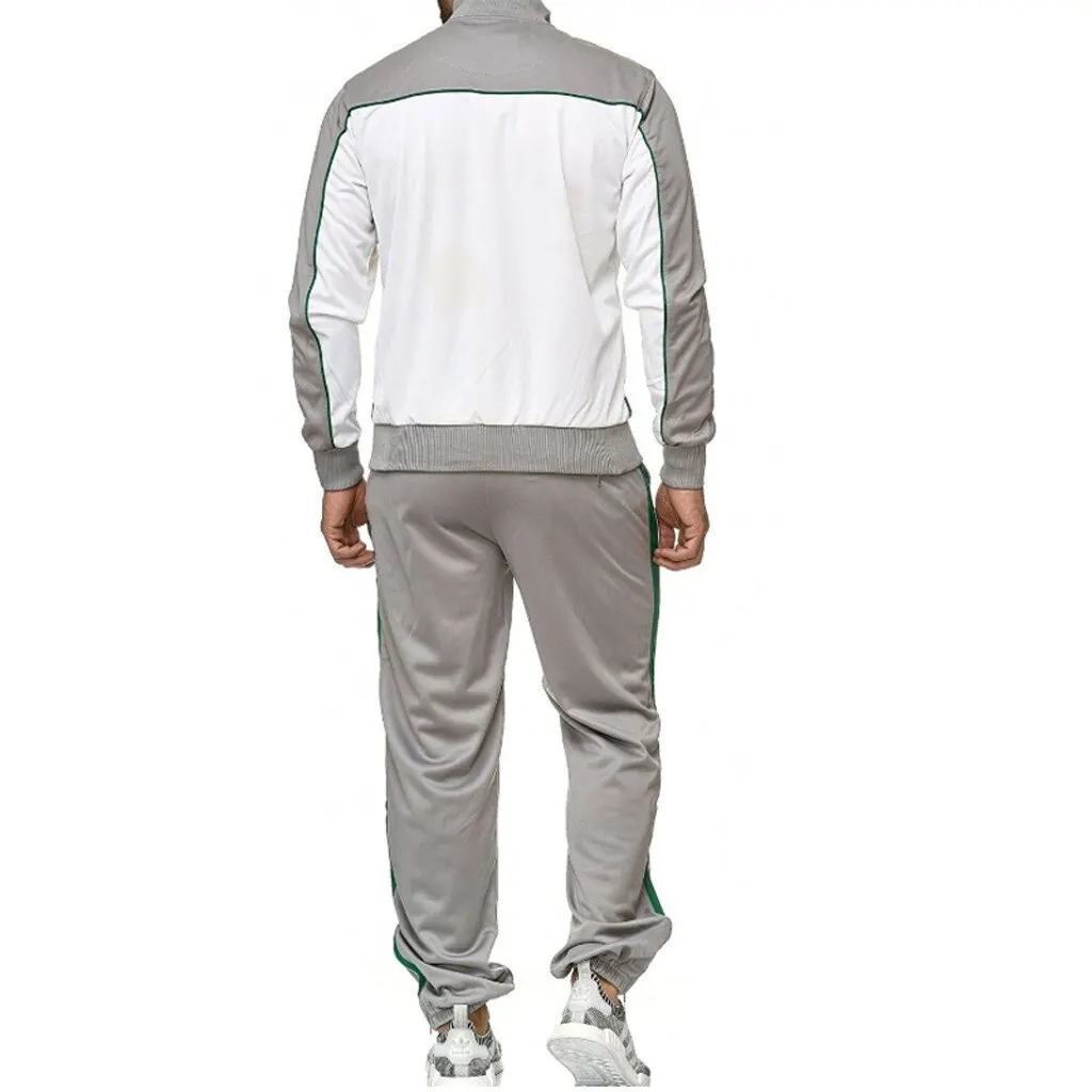 OEM Design Factory Wholesale Blank Print Track Jacket Sports Wear Custom Mens Plain Soccer Tracksuit
