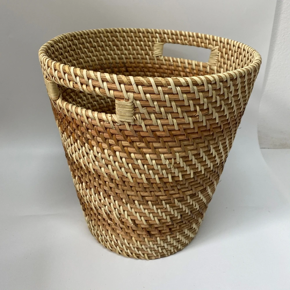 Rattan Wicker Storage Basket made in Vietnam - Home Livingroom Toys Laundry Stationary Flower Pot Decorative - OEM, ODM