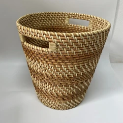 Rattan Wicker Storage Basket made in Vietnam - Home Livingroom Toys Laundry Stationary Flower Pot Decorative - OEM, ODM