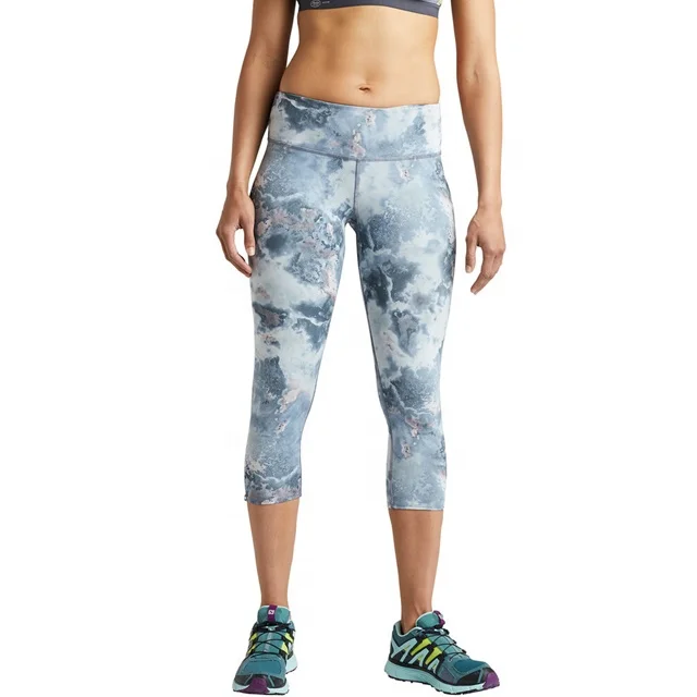 
 Женские леггинсы-капри с высокой талией и принтом-эластичные облегающие леггинсы большого размера  