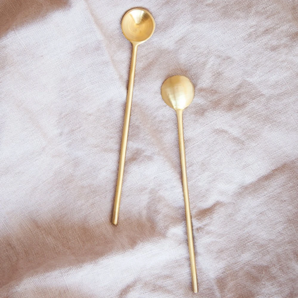 Brass teaspoon gold for Loose Leaf Tea