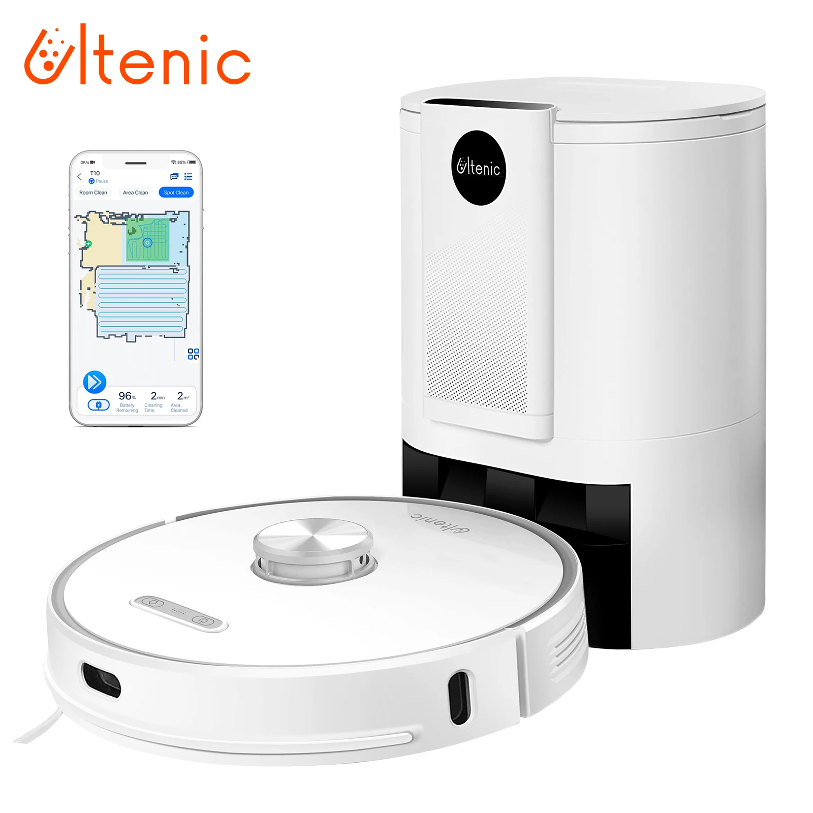 Ultenic T10 Smart Robot Vacuum Cleaner automatic dust collector sweep mop 2 in1 LDS 8.0  for hardwood floor pet hairs.