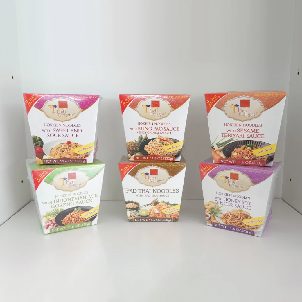 Authentic Japanese style ready to cook Hokkien noodle with Sesame and Teriyaki sauce 330GM by Thai Delight