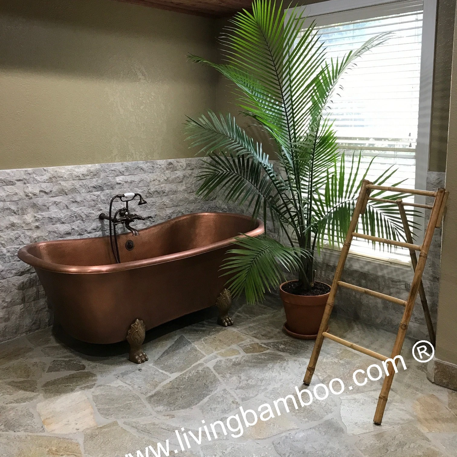 Бамбуковая стойка для банных полотенец, Бамбуковая лестница