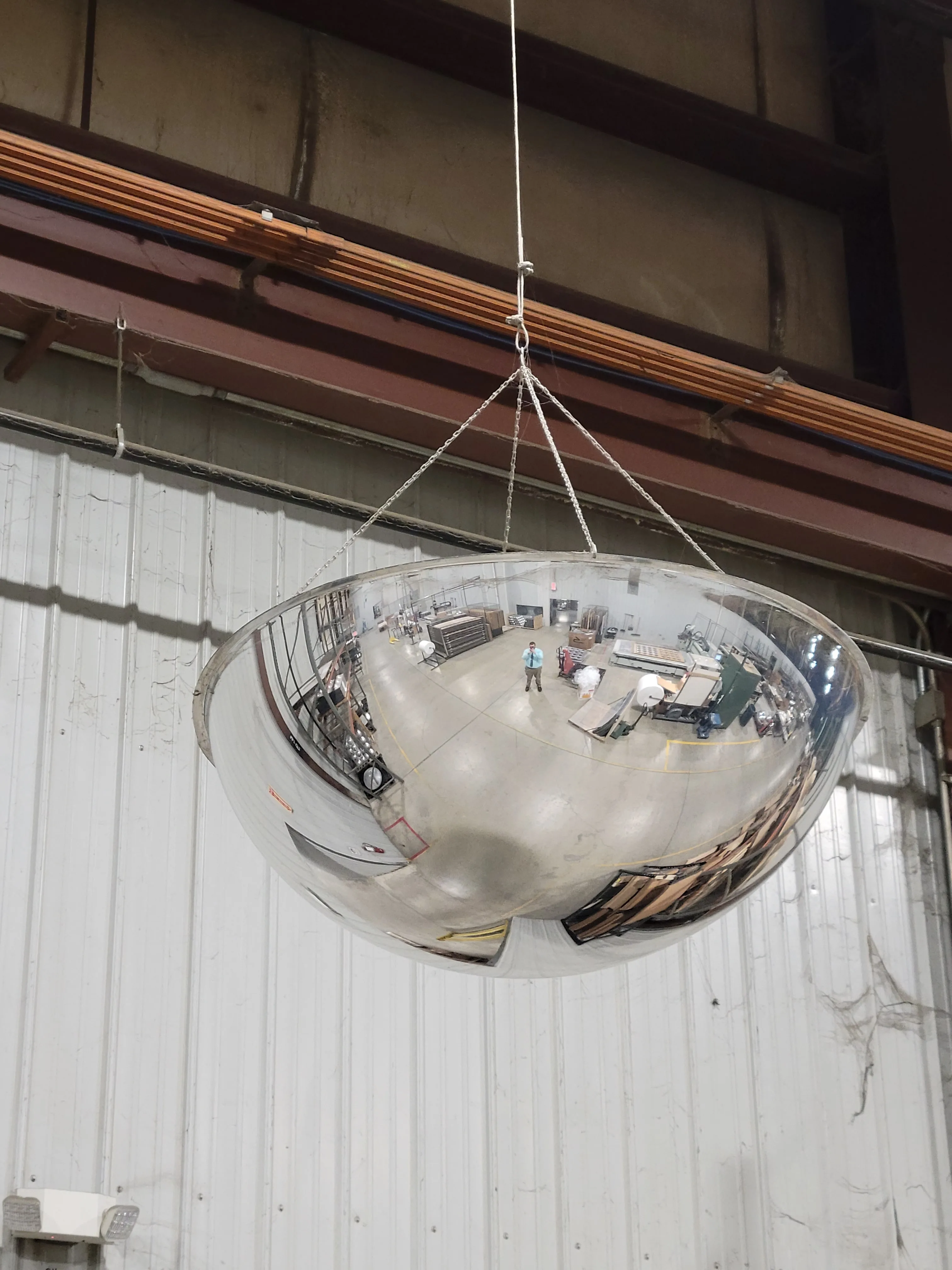 Зеркало Replex, 18 дюймов/45 см, акриловое, с белым фланецем