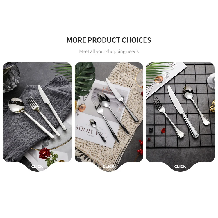Cheap Price Silver dinnerware set Flatware Set Dinner Spoons Forks And Knife Stainless Steel Cutlery Set
