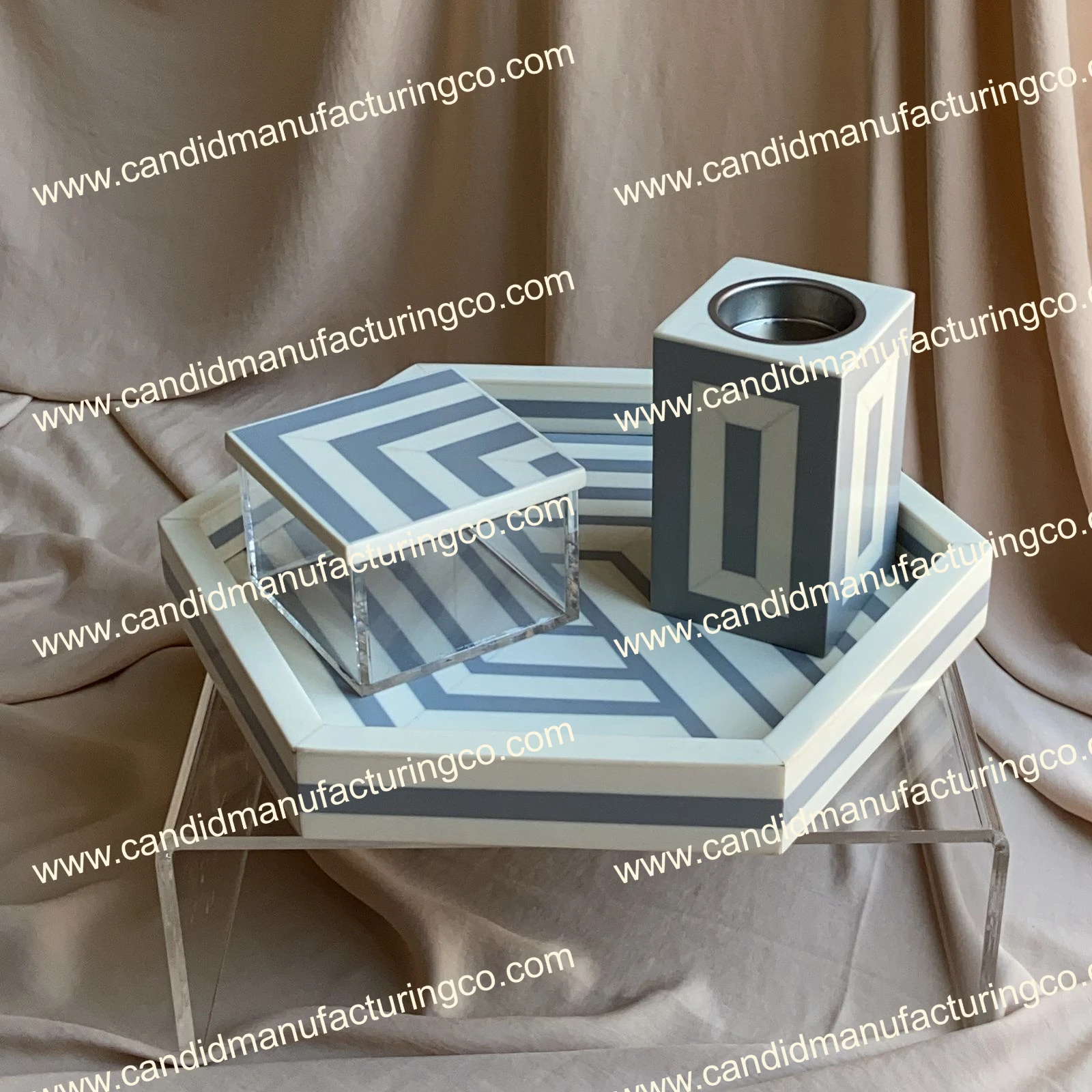 Available at Low Price Mother Pearl Tray Set Electric Scented Incense Burner Bakhoor Jewellery Box Wood Leaf Material Model New