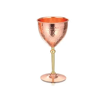 Customized Design Copper Goblet Wine Glass Super Stylish Goblet Red Wine Glasses Copper for hot sale