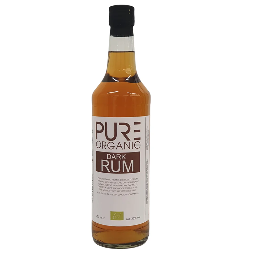 Dark Rum, Bottle 700 ml, Brand Pure Organic, Organic Certified