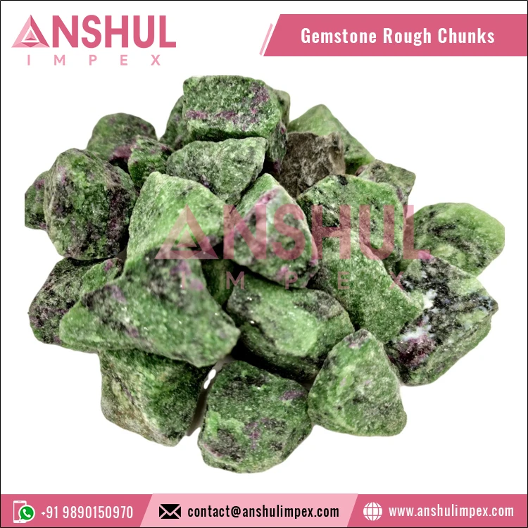 Wholesale Healing Raw Rock Rough Crushed Bulk Crystal Chunks Ruby Zosite Raw Rough Rocks from Indian Manufacturer