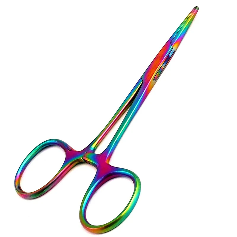 New surgical 2023 Multi Color Rainbow Crile Atery Hemostat Forceps 13cm Straight Stainless Steel General Surgery Forceps