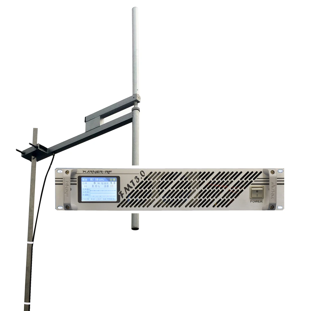 FMUSER FMT3.0-1000W 1000Watts 1KW FM Transmitter  Radio Broadcast + FU-DV2 Antenna for Radio station Good Quality