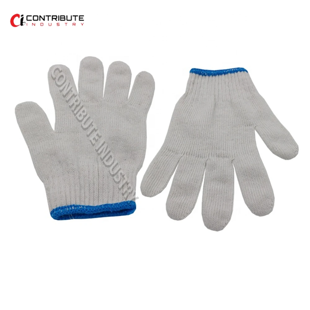 glove with interlock or cotton liner nitrile gloves