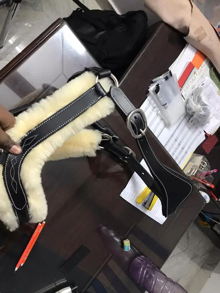  Оригинальная овечья шерстяная высококачественная кожаная Петля Необычные швы на носовой резинке со стандартной стальной фурнитурой