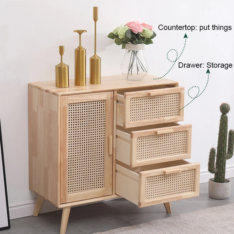 
Guangdong Factory living room cabinet cheap rattan furniture for saving space 