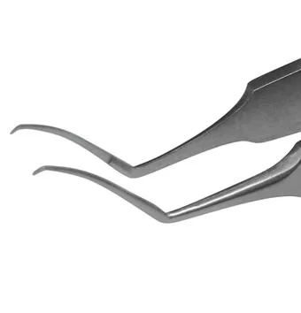 Изогнутый пинцет для капсулоргексиса из нержавеющей стали 11 мм