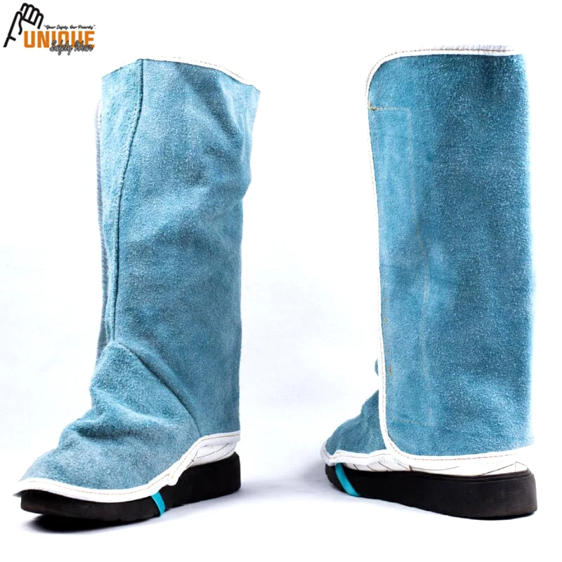 Высококачественная кожаная сварочная обувь длинная противопожарная защита для работы