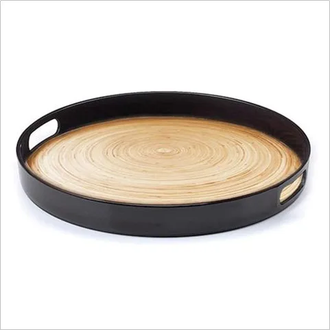 Bamboo tray new design spun bamboo tray 100% nature