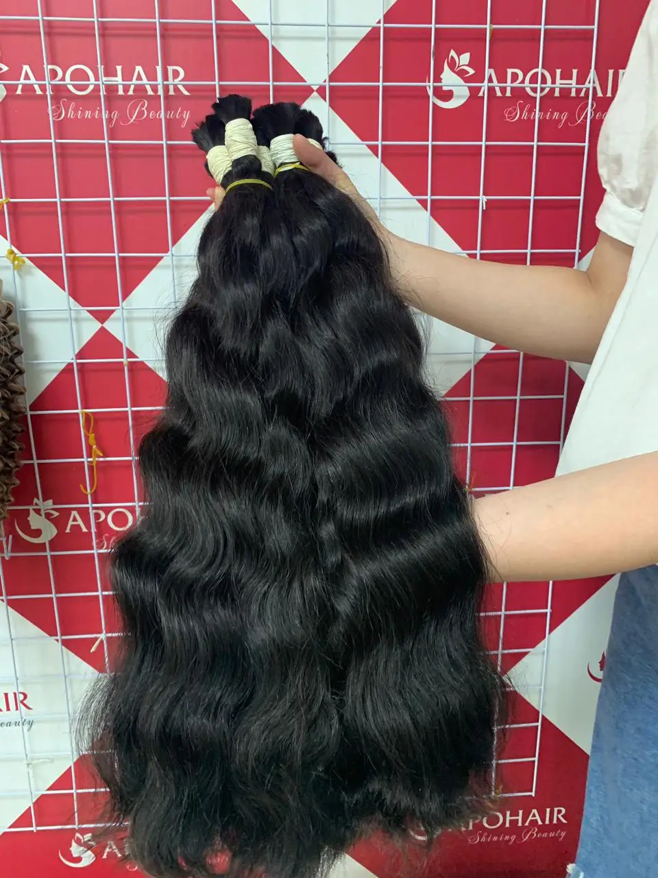 Double Drawn  Vietnamese Natural  Color Bulk  Virgin Natural  Wavy Hair