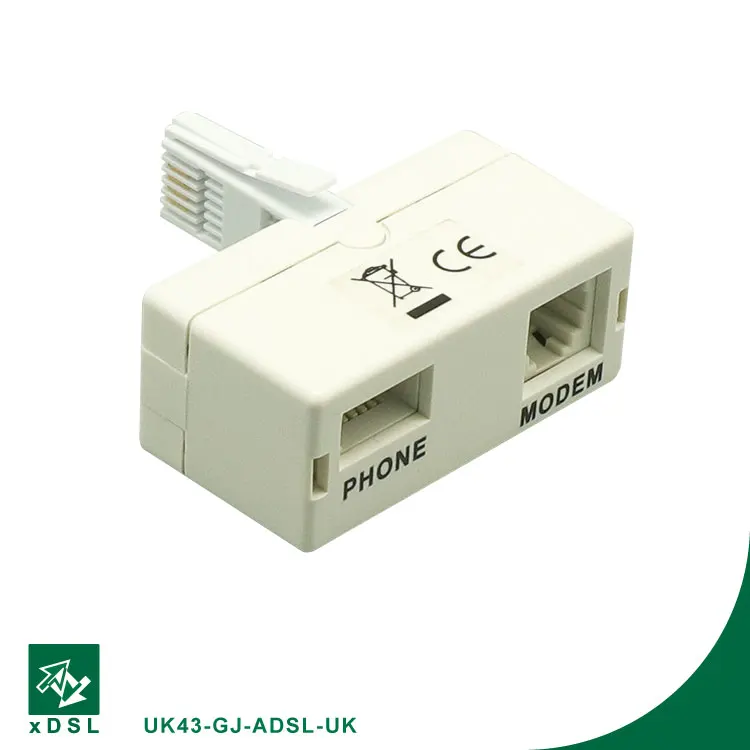 Best selling products OEM RJ11 RJ45 ADSL micro filter 1 in 2 out modem data splitter