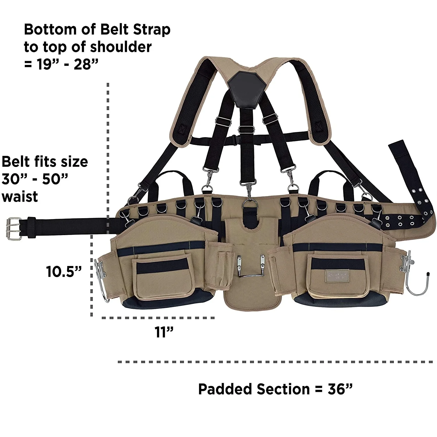 Custom Color cordura tool bag with susperders Screwdriver waist pouch electrician tool belt Cinture porta attrezzi in pelle