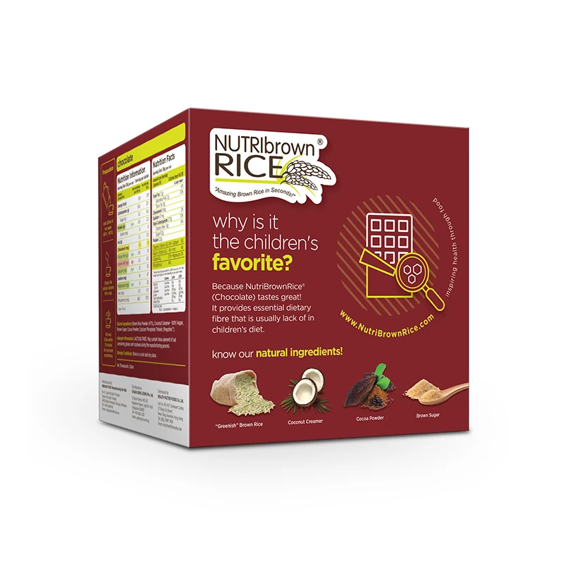 NutriBrownRice Chocolate Brown Rice Instant Beverage Lightly Sweetened With Natural Brown Sugar Suitable For Chocolate Lovers