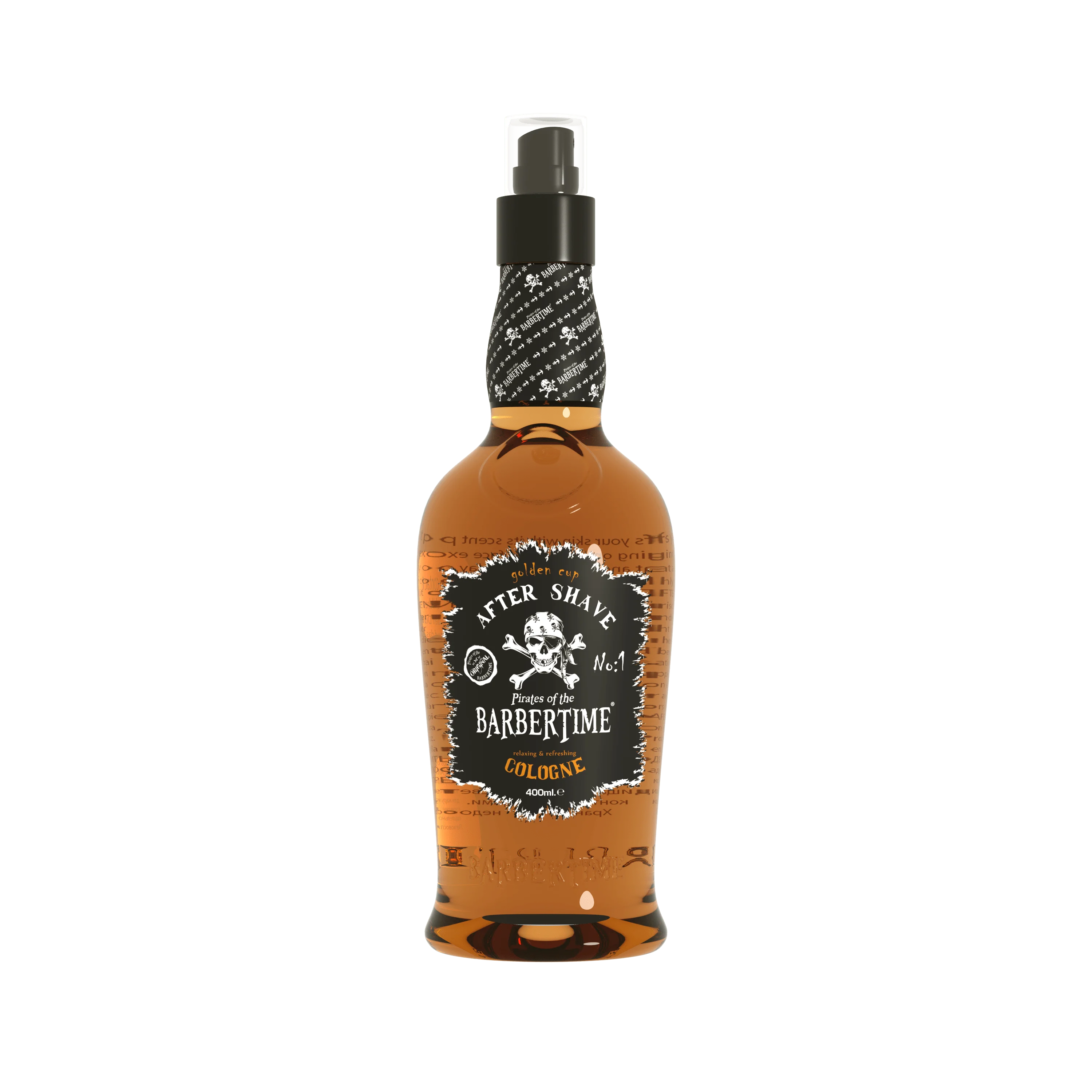 Hot Sale Men Cosmetics After Shave Cologne Naturel Special Pirates Design 400 ml Golden Cup After Shave Cologne